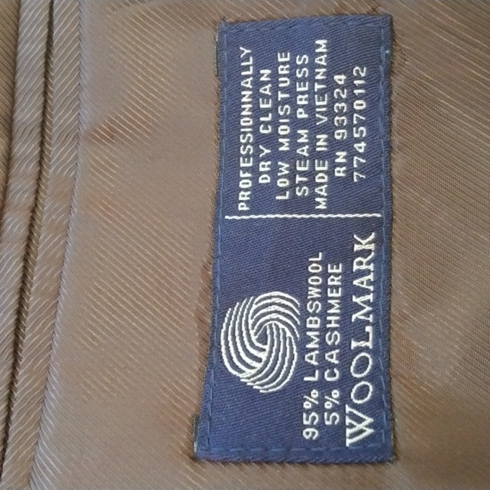 NWT Alan Flusser Brown Lambswool/Cashmere Sport Jacket  40R - Picture 11 of 16